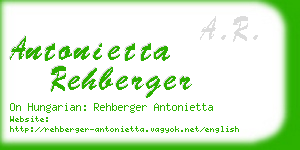 antonietta rehberger business card